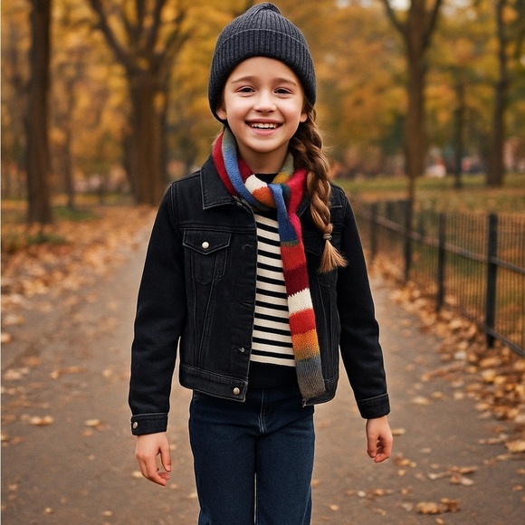 Guess Other - GUESS Girls Black Denim Trucker Jacket – Size M – Button-Up